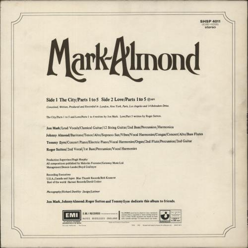 Mark-Almond Mark-Almond - Sample Stickered - EX vinyl LP album (LP record) UK MRALPMA883085