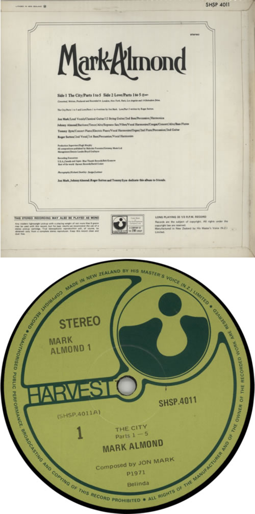 Mark-Almond Mark-Almond vinyl LP album (LP record) New Zealand MRALPMA620443