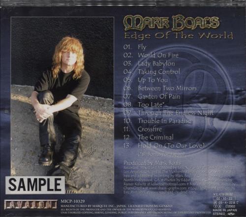 Mark Boals Edge Of The World CD album (CDLP) Japanese 4E6CDED783715