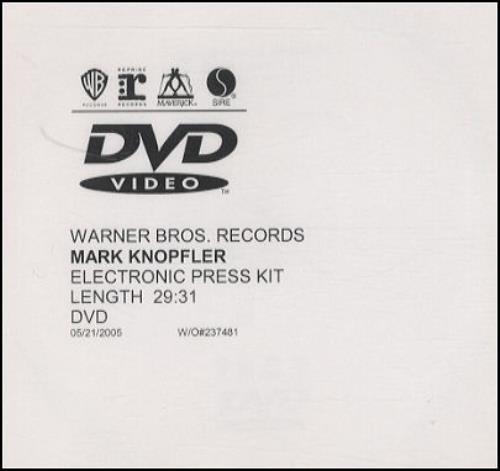 Mark Knopfler One Take Radio Sessions promo DVD-R US KNODRON442549