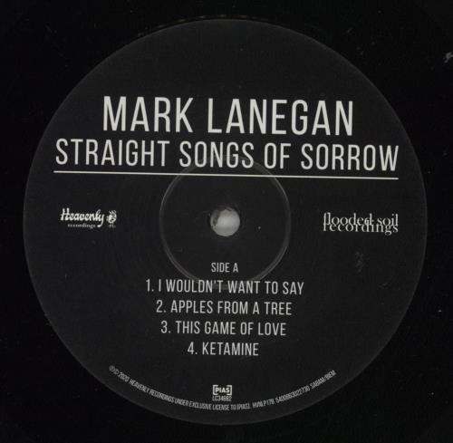 Mark Lanegan Straight Songs Of Sorrow - 180gm 2-LP vinyl record set (Double LP Album) UK KGN2LST865048