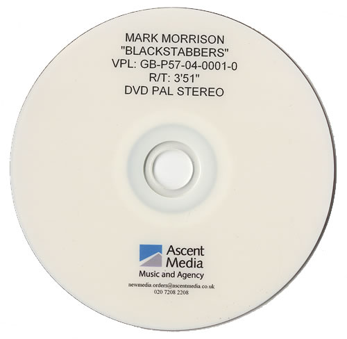 Mark Morrison Blackstabbers promo DVD-R UK MMSDRBL477420
