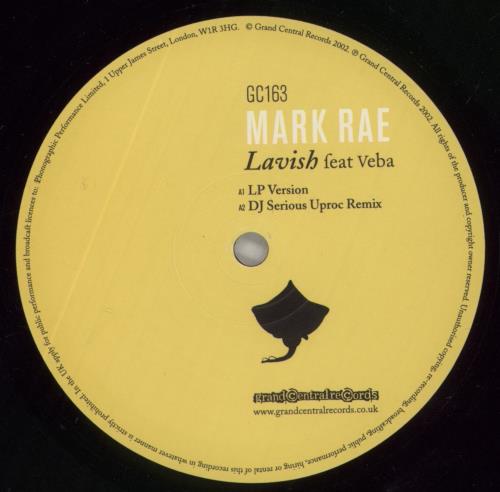 Mark Rae Lavish 12" vinyl single (12 inch record / Maxi-single) UK 9D512LA862812