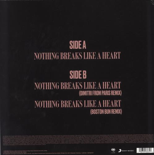 Mark Ronson Nothing Breaks Like A Heart - RSD19 12" vinyl single (12 inch record / Maxi-single) UK RM-12NO803780