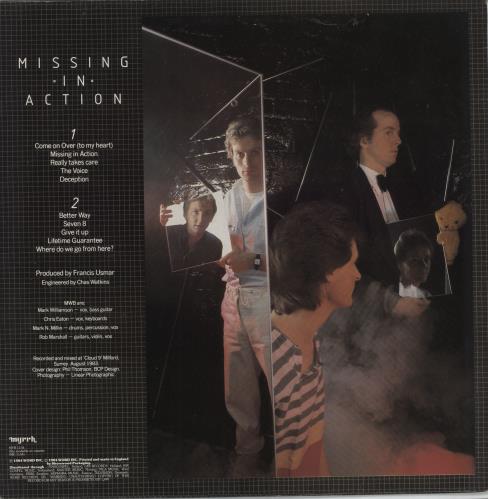 Mark Williamson Band Missing In Action vinyl LP album (LP record) UK N1RLPMI788680