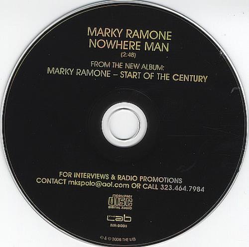 Marky Ramone Nowhere Man CD single (CD5 / 5") US ARKC5NO366501