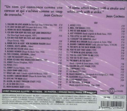 Marlene Dietrich La Blonde V�nus (1928-1948) - Sealed 2 CD album set (Double CD) French IET2CLA830348