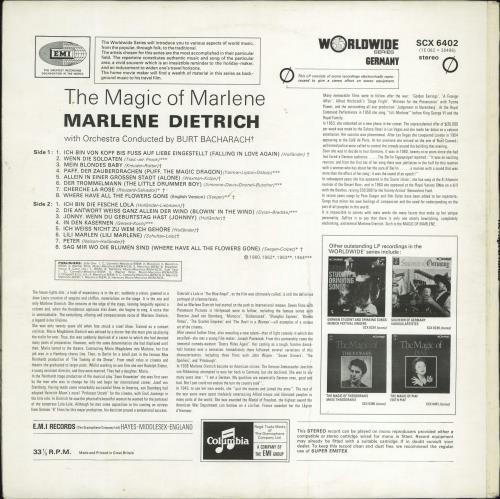 Marlene Dietrich The Magic Of Marlene vinyl LP album (LP record) UK IETLPTH773422