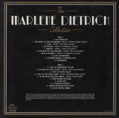 Marlene Dietrich The Marlene Dietrich vinyl LP album (LP record) Italian IETLPTH795202