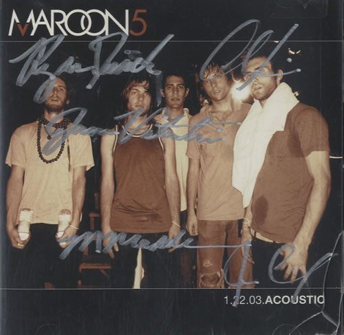Maroon 5 1.22.03 Acoustic - Autographed CD album (CDLP) US MR5CDAC473216