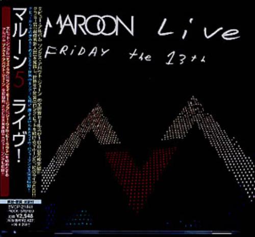 Maroon 5 Live: Friday The 13th CD album (CDLP) Japanese MR5CDLI346887