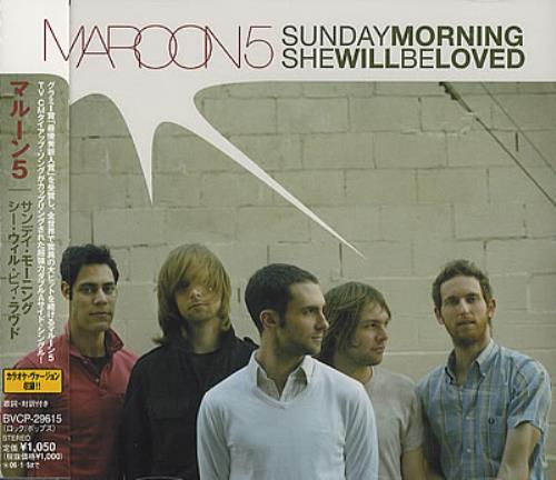 Maroon 5 Sunday Morning / She Will Be Loved CD single (CD5 / 5") Japanese MR5C5SU382483