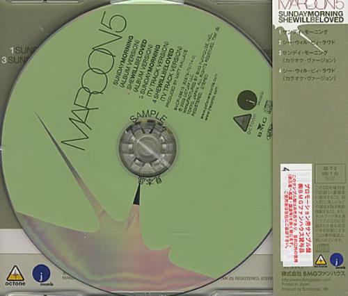 Maroon 5 Sunday Morning / She Will Be Loved CD single (CD5 / 5") Japanese MR5C5SU382483