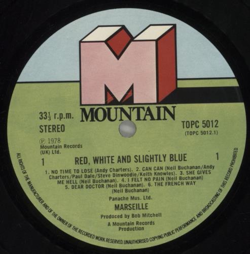 Marseille Red, White and Slightly Blue vinyl LP album (LP record) UK MSELPRE814152
