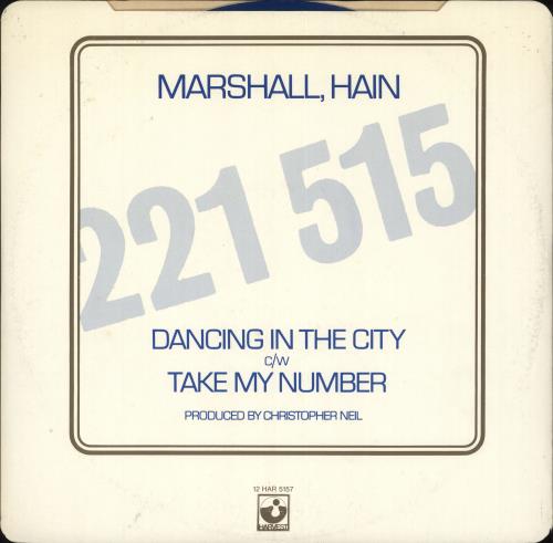 Marshall Hain Dancing In The City - Blue Vinyl 12" vinyl single (12 inch record / Maxi-single) UK MN412DA701567