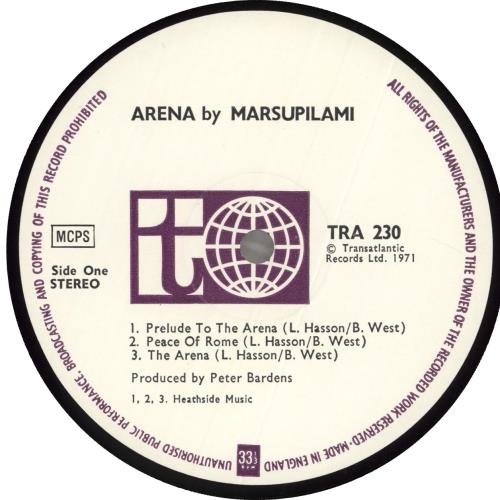 Marsupilami Arena vinyl LP album (LP record) UK QZTLPAR710561