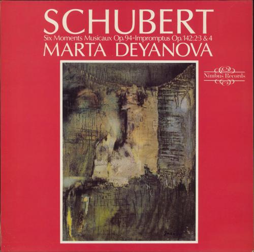 Marta Deyanova Schubert: Six Moments Musicaux Op.94 / Impromptus Op. 142:23 & 4 vinyl LP album (LP record) UK 5A7LPSC802522