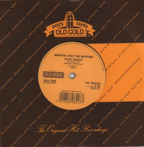 Martha & The Muffins Echo Beach 7" vinyl single (7 inch record / 45) UK MMF07EC654991