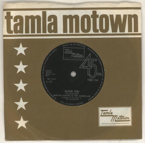 Martha Reeves & The Vandellas Bless You 7" vinyl single (7 inch record / 45) UK RVE07BL297154