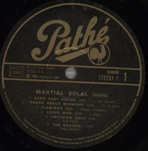 Martial Solal Martial Solal - 1960 Tome 1 vinyl LP album (LP record) French MS4LPMA888409