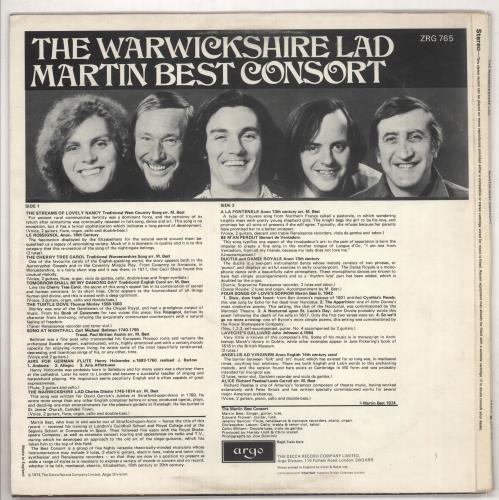 Martin Best The Warwickshire Lad vinyl LP album (LP record) UK OD8LPTH738396