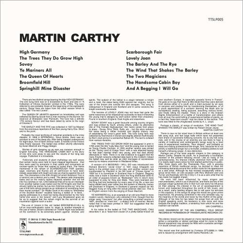 Martin Carthy Martin Carthy - Topic 85 Anniversary Edition - Sealed vinyl LP album (LP record) UK CAYLPMA830369