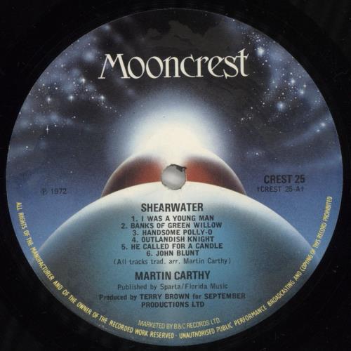 Martin Carthy Shearwater - 2nd vinyl LP album (LP record) UK CAYLPSH92175