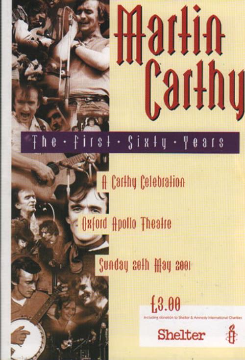 Martin Carthy The First Sixty Years - A Carthy Calebration tour programme UK CAYTRTH634203