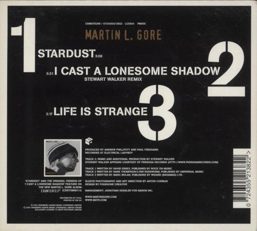 Martin Gore Stardust CD single (CD5 / 5") UK GORC5ST246006