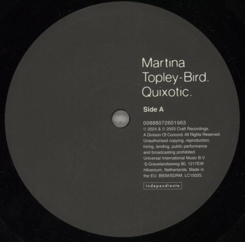 Martina Topley Bird Quixotic 2-LP vinyl record set (Double LP Album) UK M/T2LQU889856