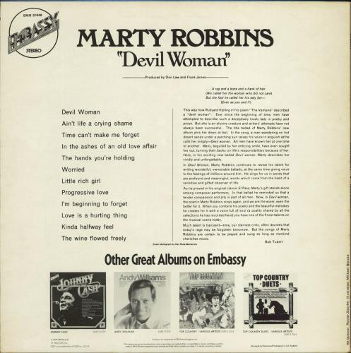 Marty Robbins Devil Woman vinyl LP album (LP record) UK M/RLPDE770785