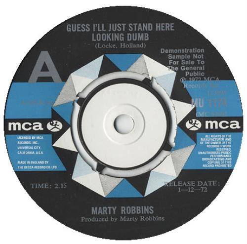 Marty Robbins Guess I'll Just Stand Here Looking Dumb 7" vinyl single (7 inch record / 45) UK M/R07GU469790
