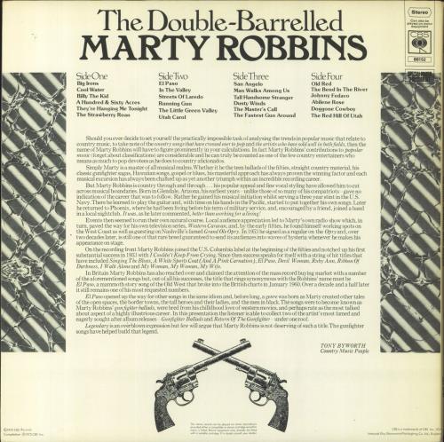 Marty Robbins The Double-Barrelled Marty Robbins 2-LP vinyl record set (Double LP Album) UK M/R2LTH303753