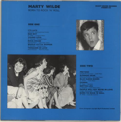 Marty Wilde Born To Rock 'n' Roll - Autographed vinyl LP album (LP record) UK YTMLPBO691941