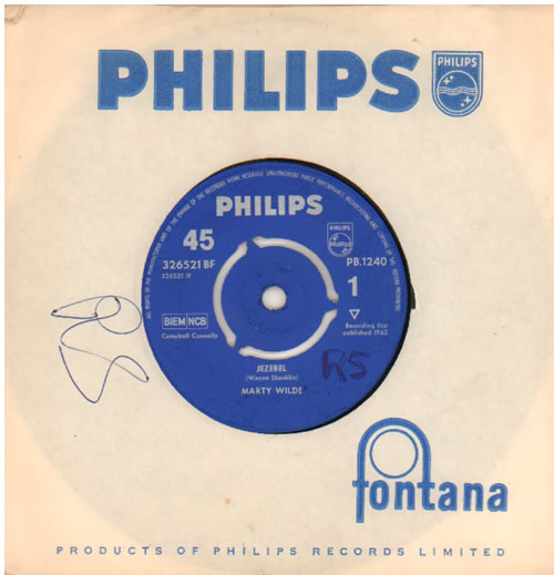 Marty Wilde Jezebel 7" vinyl single (7 inch record / 45) UK YTM07JE642338