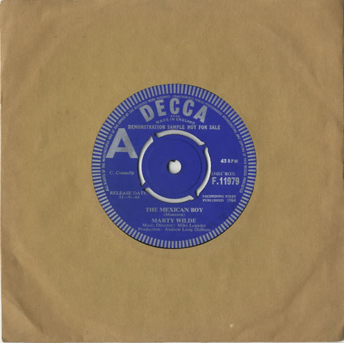Marty Wilde The Mexican Boy 7" vinyl single (7 inch record / 45) UK YTM07TH474317
