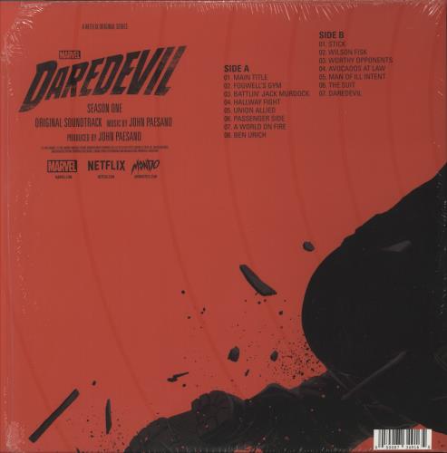 Marvel Daredevil Season One - 180gm Red Vinyl vinyl LP album (LP record) US 6AWLPDA876235