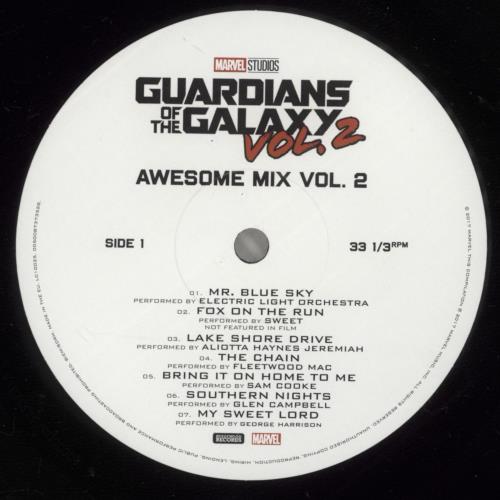 Marvel Guardians Of The Galaxy Vol. 2: Awesome Mix Vol. 2 vinyl LP album (LP record) UK 6AWLPGU817364