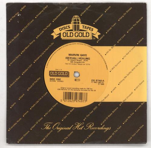 Marvin Gaye [Sexual] Healing 7" vinyl single (7 inch record / 45) UK MVG07SE734835