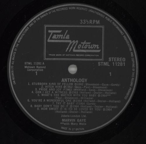 Marvin Gaye Anthology 2-LP vinyl record set (Double LP Album) UK MVG2LAN877778