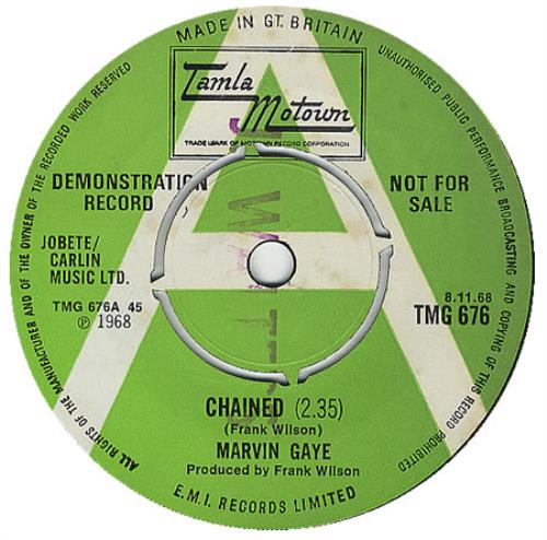 Marvin Gaye Chained 7" vinyl single (7 inch record / 45) UK MVG07CH297040