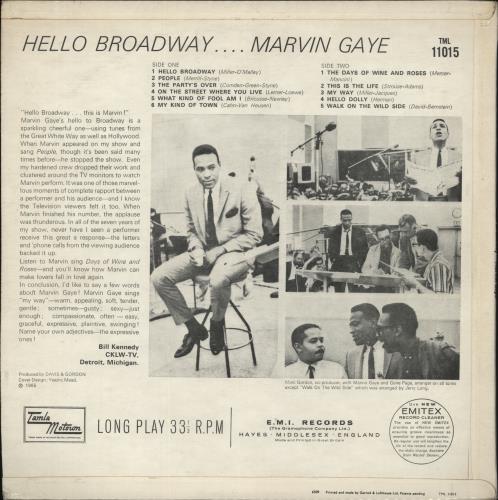 Marvin Gaye Hello Broadway vinyl LP album (LP record) UK MVGLPHE868787