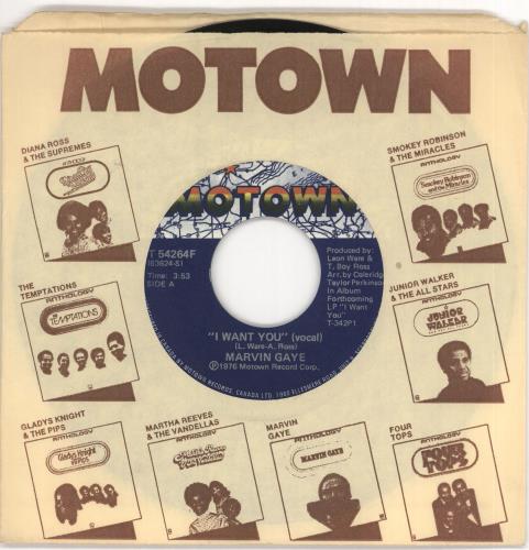 Marvin Gaye I Want You 7" vinyl single (7 inch record / 45) Canadian MVG07IW720130