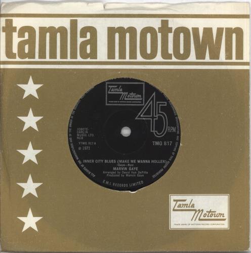 Marvin Gaye Inner City Blues - Solid centre 7" vinyl single (7 inch record / 45) UK MVG07IN720727