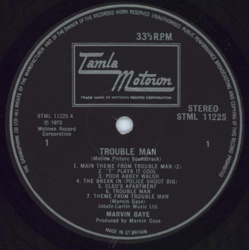 Marvin Gaye Trouble Man - 1st - VG vinyl LP album (LP record) UK MVGLPTR807664