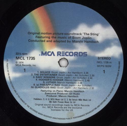 Marvin Hamlisch The Sting vinyl LP album (LP record) UK MH1LPTH624260