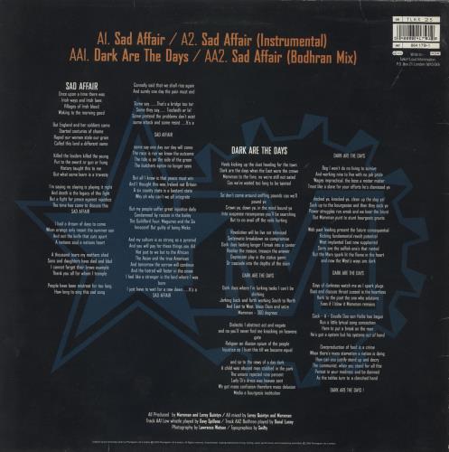 Marxman Sad Affair 12" vinyl single (12 inch record / Maxi-single) UK MXM12SA864970