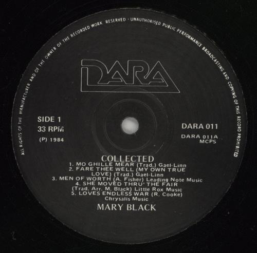 Mary Black Collected vinyl LP album (LP record) Irish MBKLPCO666753