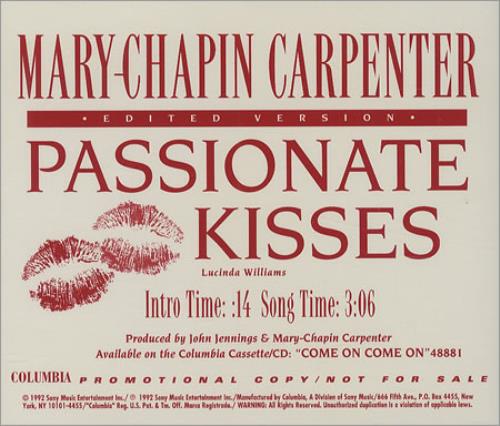 Mary Chapin Carpenter Passionate Kisses CD single (CD5 / 5") US M-CC5PA166565