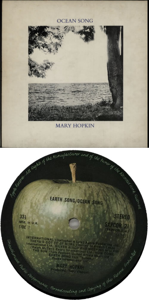 Mary Hopkin Earth Song/Ocean Song - VG vinyl LP album (LP record) UK MHPLPEA257952